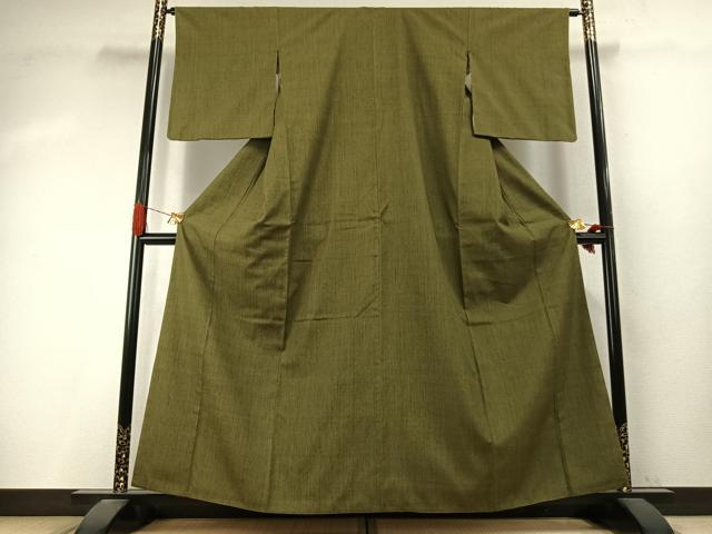 平和屋着物●上質な紬 縞 正絹 逸品 AABI9381fy