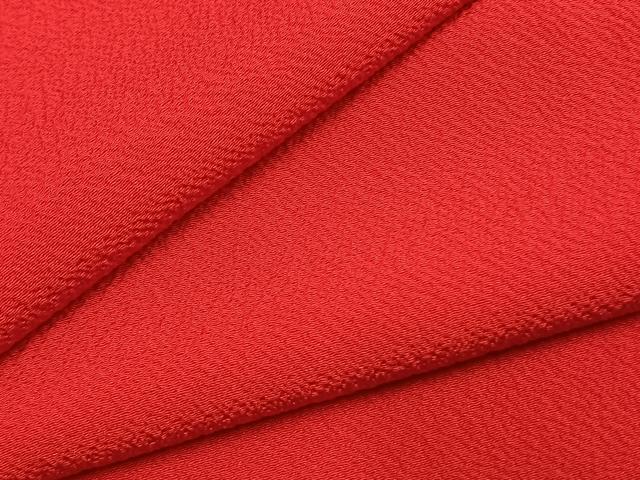 平和屋着物●ファッションデザイナー 花井幸子 色無地 茜色 ロング丈 正絹 逸品 AABI9395fy