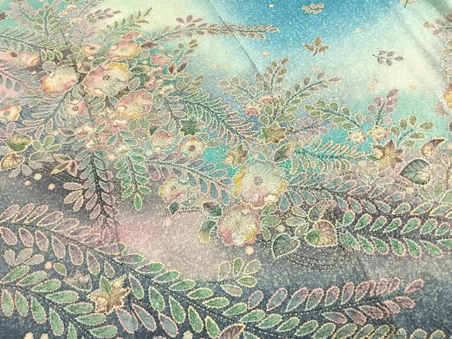 平和屋着物●豪華振袖 絞り 辻が花 暈し染め 金銀彩 正絹 逸品 AABI9407fy