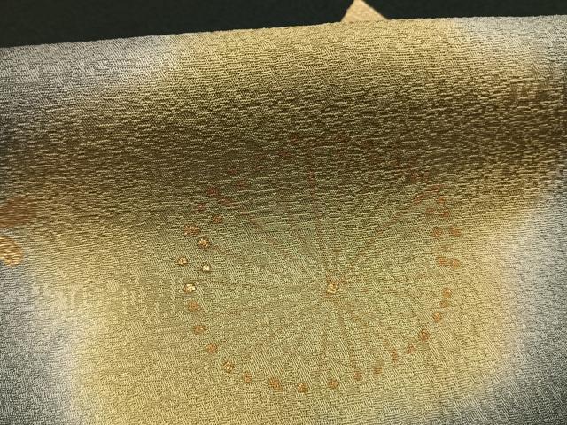 平和屋着物●訪問着 作家物 舞花文 暈し染め 金彩 正絹 逸品 AABI9418fy