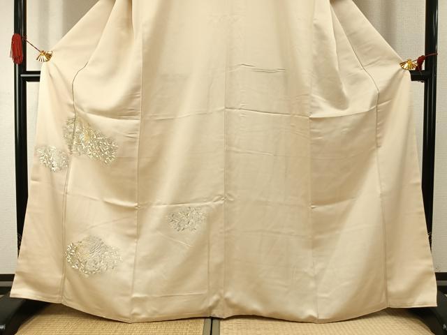 平和屋着物●訪問着 総刺繍 花鳥文 正絹 逸品 AABI9428fy