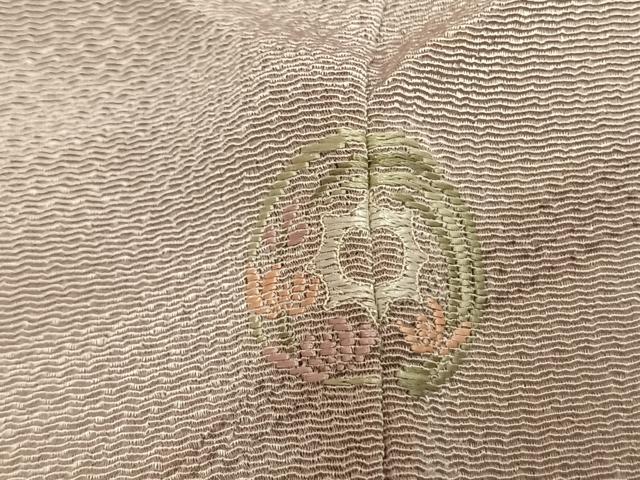 平和屋着物●人形作家・ホリヒロシ 訪問着 露芝文 暈し染め 金彩 鬼しぼ縮緬 正絹 逸品 AABI9433fy