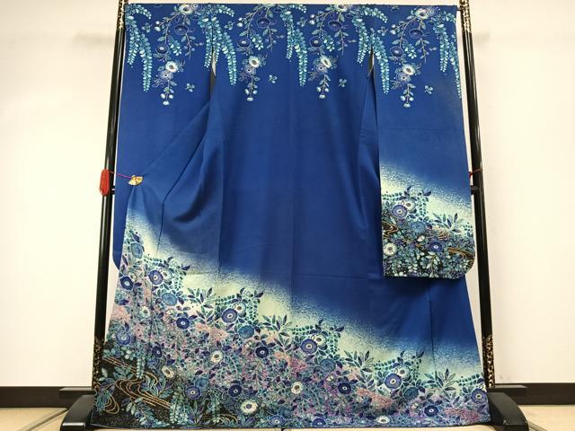 平和屋着物●豪華振袖 作家物 辻が花 暈し染め 金彩 正絹 逸品 AABI9443fy