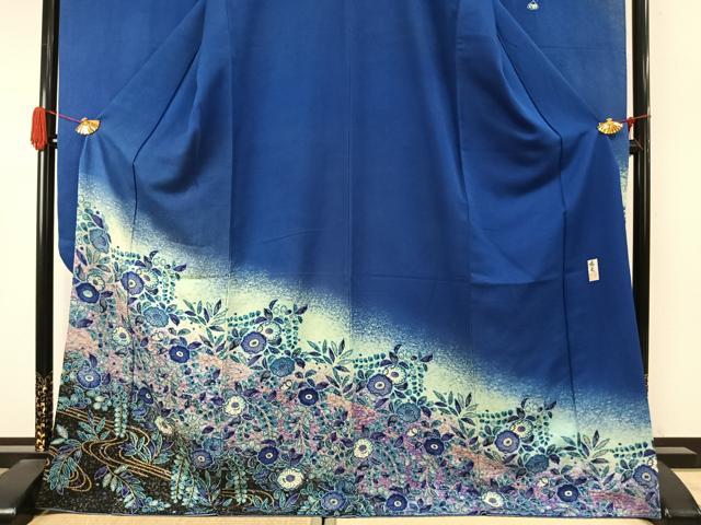 平和屋着物●豪華振袖 作家物 辻が花 暈し染め 金彩 正絹 逸品 AABI9443fy