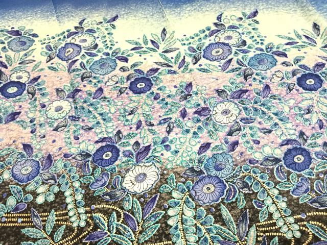 平和屋着物●豪華振袖 作家物 辻が花 暈し染め 金彩 正絹 逸品 AABI9443fy