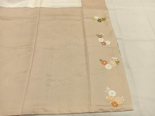 平和屋着物●訪問着 駒刺繍 雲取り花文 金彩 正絹 逸品 AABI9446fy