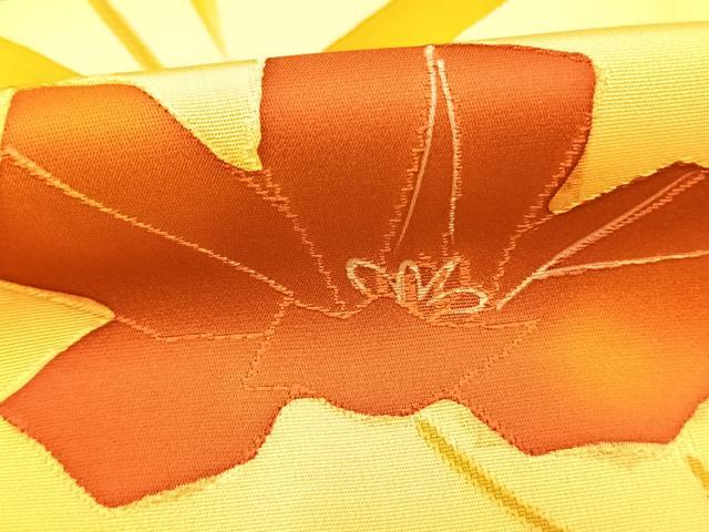 平和屋着物●上質な小紋 地紋起こし 草花文 正絹 逸品 AABI9460fy
