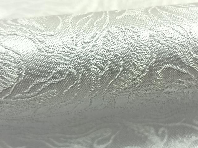 平和屋着物●上質な色無地 墨流し地紋 卯の花色 正絹 逸品 AABI9470fy