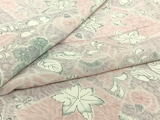 平和屋着物▽上質な小紋 単衣 辻が花 正絹 逸品 AABI9523jh