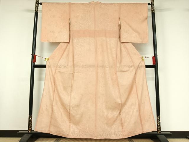 平和屋着物▽上質な小紋 無双 紗袷 紗×紗 草花文 金銀彩 正絹 逸品 AABI9556jh