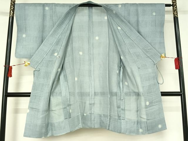 平和屋着物▽道中着 スリーシーズン 春夏秋 塵除け 丸文 蛍暈し 正絹 逸品 AABI9558jh