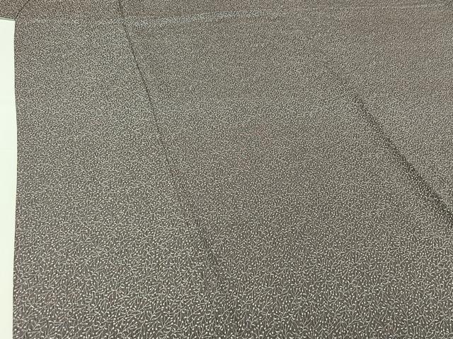 平和屋着物▽上質な小紋 単衣 草花文 正絹 逸品 AABI9572jh