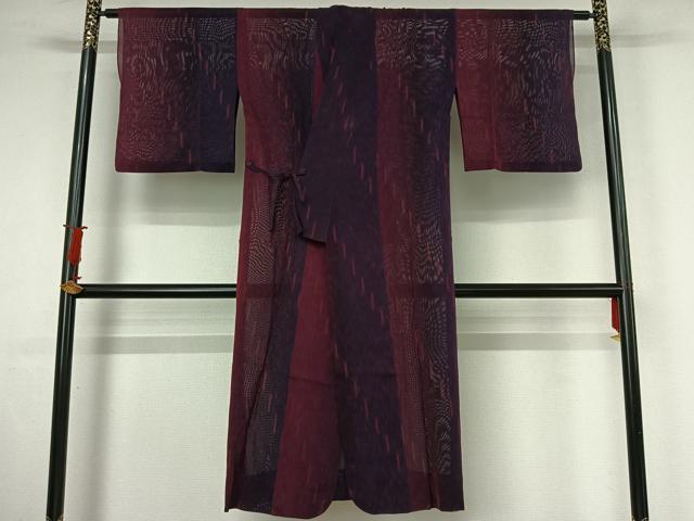 平和屋着物▽道中着 スリーシーズン 春夏秋 塵除け 霞文 ロング丈 正絹 逸品 AABI9617jh