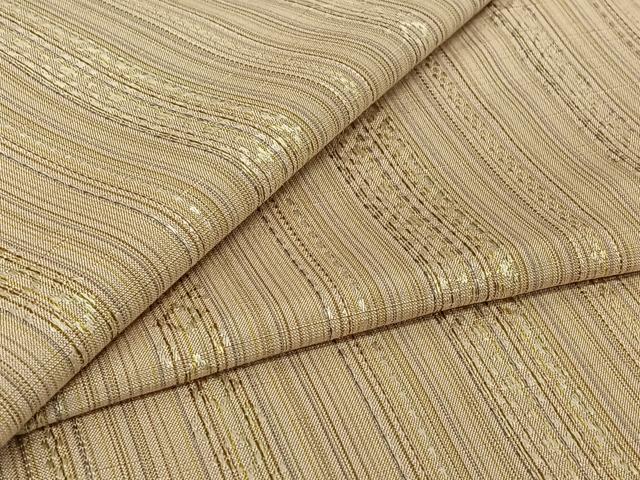 平和屋着物▽本場筑前博多織 紬 単衣 献上 正絹 逸品 AABI9627jh