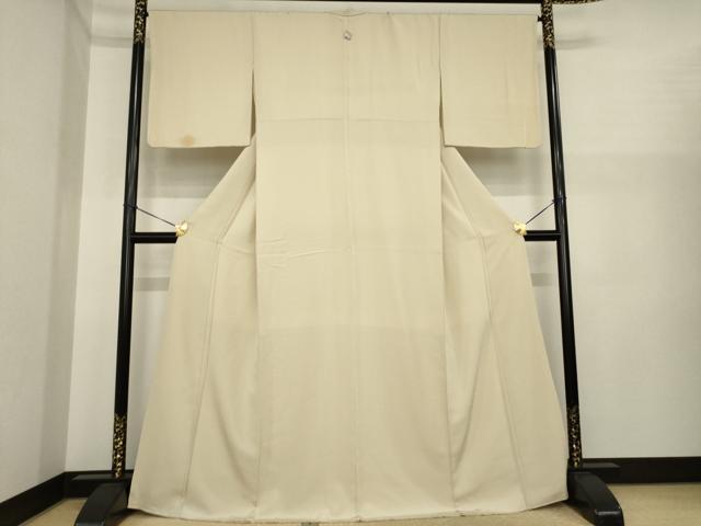 平和屋着物●上質な色無地 枯色 正絹 逸品 AABI9641ck