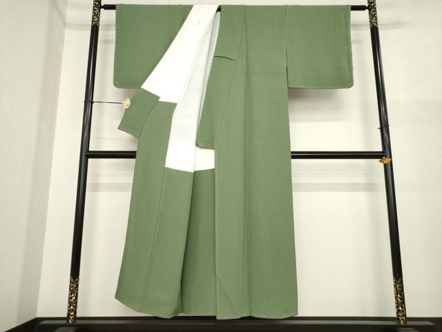 平和屋着物●上質な色無地 岩井茶色 正絹 逸品 AABI9642ck