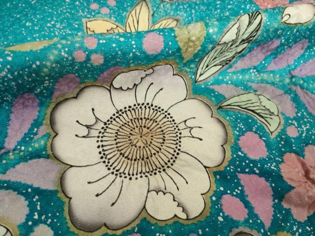 平和屋着物●豪華振袖 辻が花 暈し染め 銀通し地 正絹 逸品 AABI9647ck