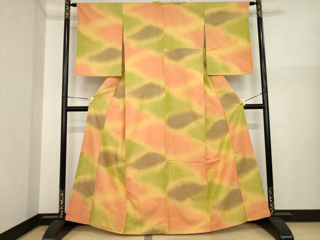 平和屋着物●上質な紬 霞文 正絹 逸品 AABI9657ck
