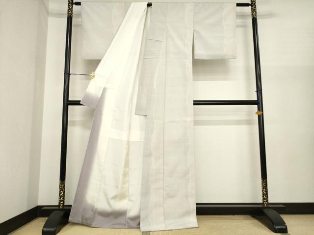 平和屋着物●本塩沢 110亀甲 よろけ花間道 正絹 逸品 AABI9660ck