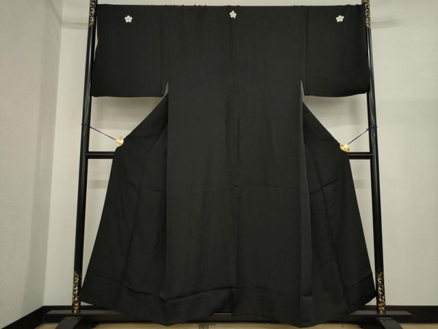 平和屋着物●男性 黒紋付 伊勢丹扱い 正絹 逸品 AABI9666ck