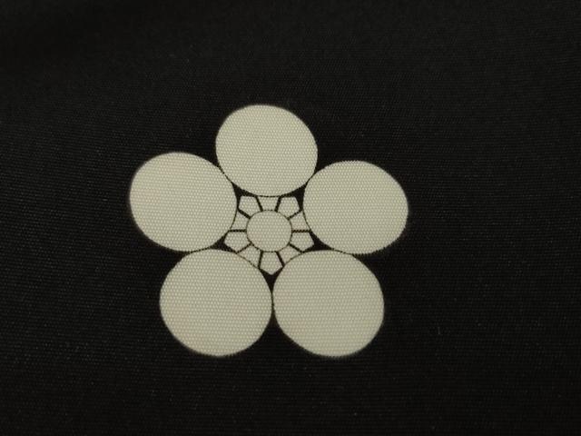 平和屋着物●男性 黒紋付 伊勢丹扱い 正絹 逸品 AABI9666ck