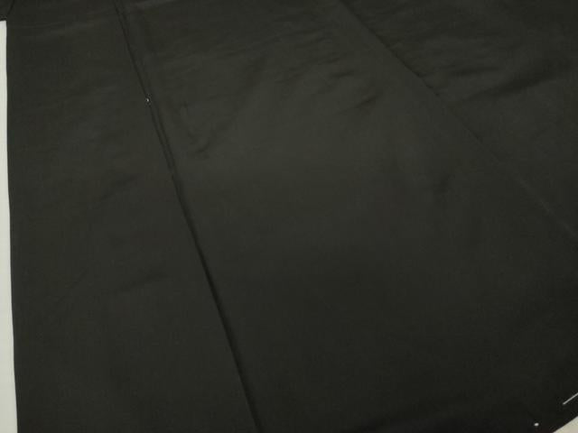 平和屋着物●男性 黒紋付 正絹 逸品 AABI9667ck