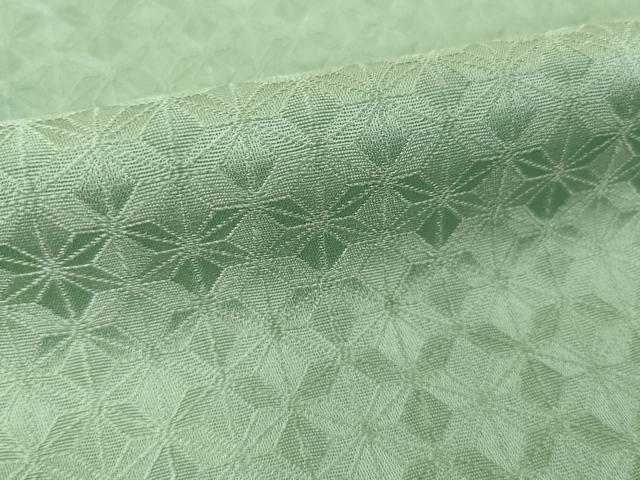 平和屋着物●上質な色無地 麻の葉文様 利休鼠色 正絹 逸品 AABI9676ck