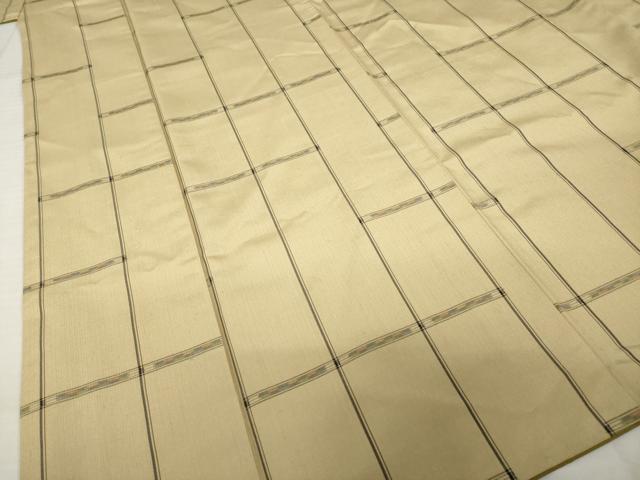 平和屋着物●上質な紬 幾何学文様 正絹 逸品 AABI9678ck