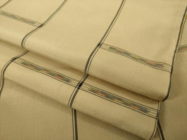 平和屋着物●上質な紬 幾何学文様 正絹 逸品 AABI9678ck