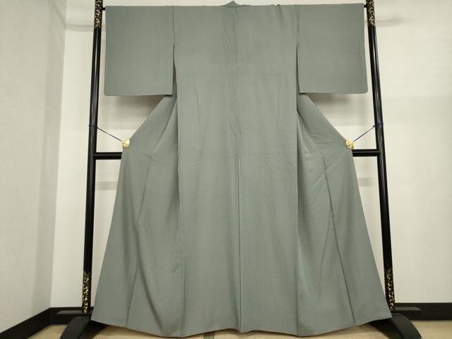 平和屋着物●江戸小紋 万筋 虫襖×白茶 正絹 逸品 AABI9679ck