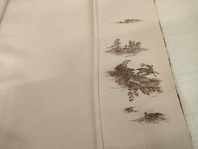 平和屋着物●訪問着 鳥獣文 正絹 逸品 AABI9681ck