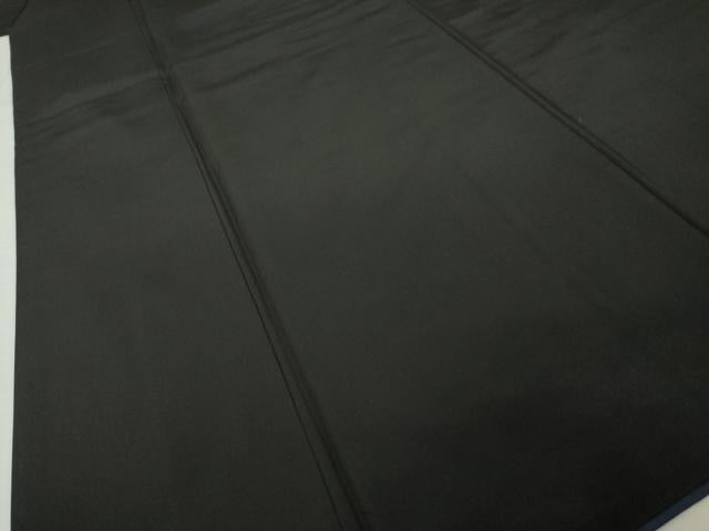 平和屋着物●男性 黒紋付・羽織セット 正絹 逸品 AABI9684ck