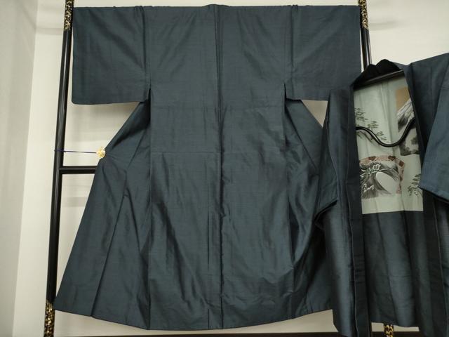 平和屋着物●男性 本場大島紬 アンサンブル 亀甲絣 正絹 逸品 AABI9691ck