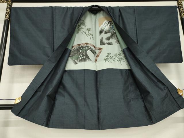 平和屋着物●男性 本場大島紬 アンサンブル 亀甲絣 正絹 逸品 AABI9691ck