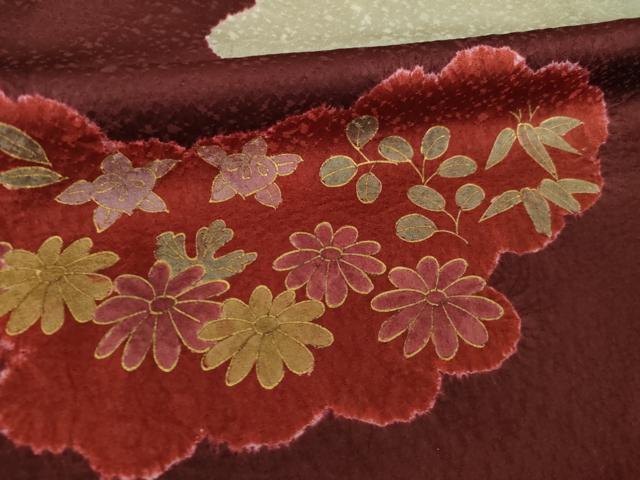 平和屋着物●訪問着 絞り 雲重ね文 金彩 正絹 逸品 AABI9698ck