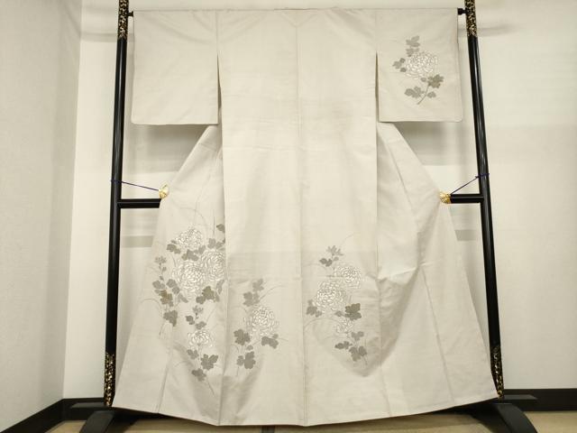 平和屋着物●訪問着 紬地 乱菊 正絹 逸品 AABI9700ck