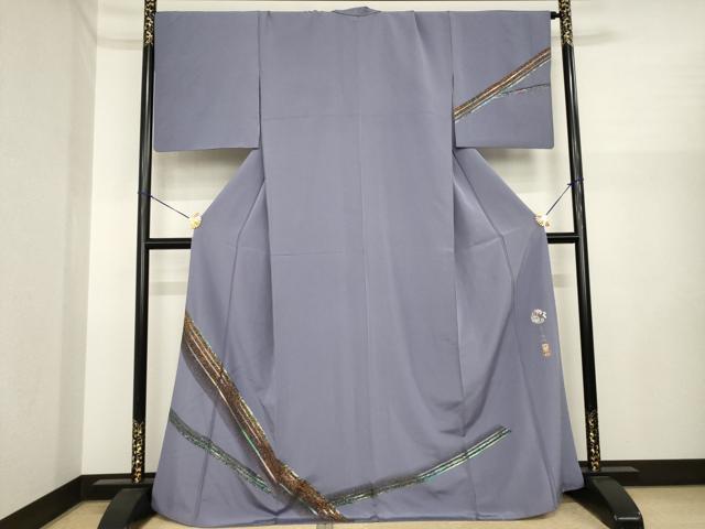 平和屋着物●螺鈿作家 藤本隆士 訪問着 螺鈿 暈し染め 金彩 正絹 逸品 AABI9705ck