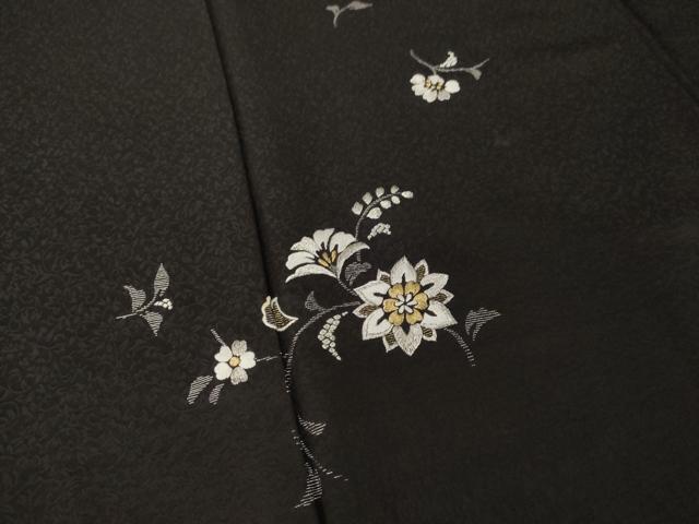 平和屋着物●訪問着 総刺繍 舞花文 金銀糸 正絹 逸品 AABI9710ck