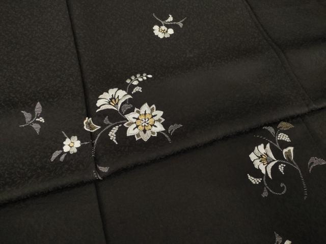 平和屋着物●訪問着 総刺繍 舞花文 金銀糸 正絹 逸品 AABI9710ck