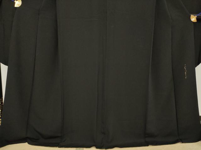 平和屋着物●こむさでもーど・COMME CA DU MODE 振袖 舞桜 黒地 正絹 逸品 AABI9718ck