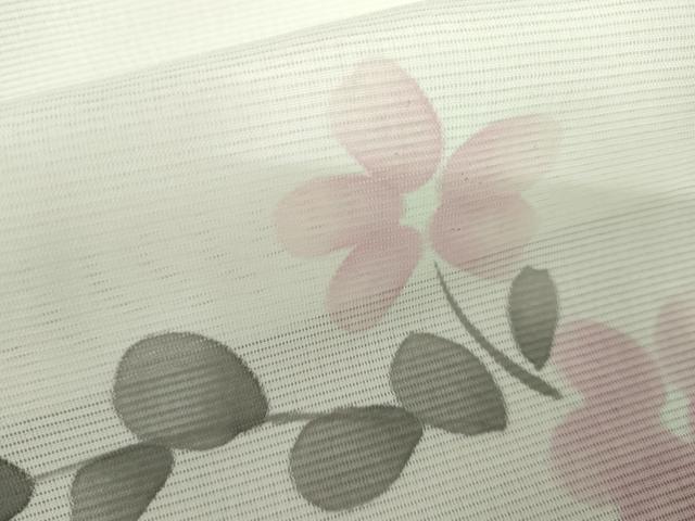 平和屋着物*夏物 小紋 絽 枝花文 洗える着物 AABI9732cs