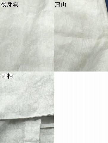 平和屋着物*夏物 男性 色無地 白梅鼠色 麻 AABI9751cs