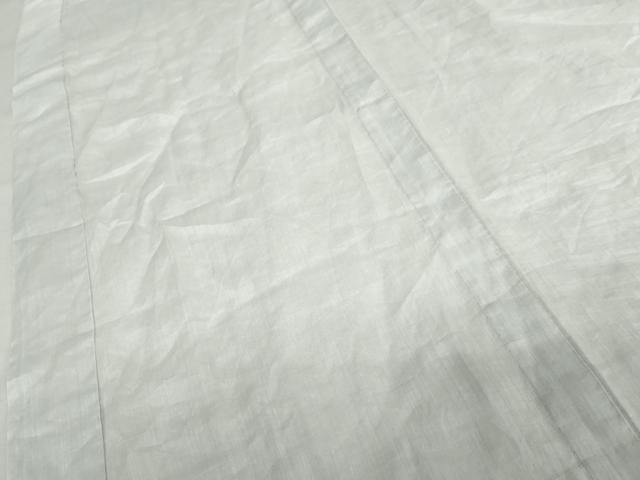 平和屋着物*夏物 男性 色無地 白梅鼠色 麻 AABI9751cs