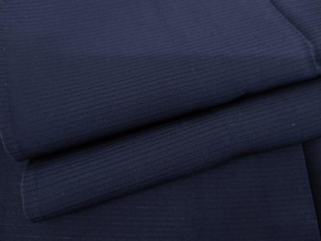 平和屋着物*夏物 色無地 絽 鉄紺色 正絹 逸品 AABI9760cs