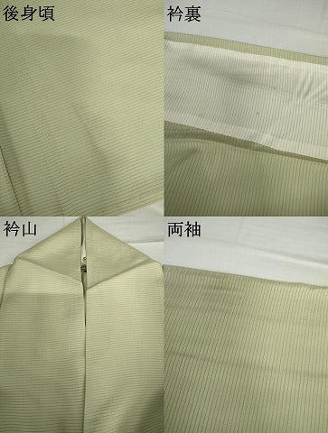 平和屋着物*夏物 色無地 絽 女郎花色 正絹 逸品 AABI9761cs