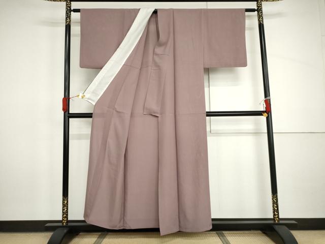 平和屋着物*夏物 色無地 絽 紅藤色 正絹 逸品 AABI9763cs