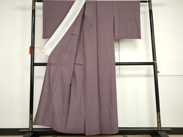 平和屋着物*夏物 色無地 変わり絽 二藍色 正絹 逸品 AABI9769cs