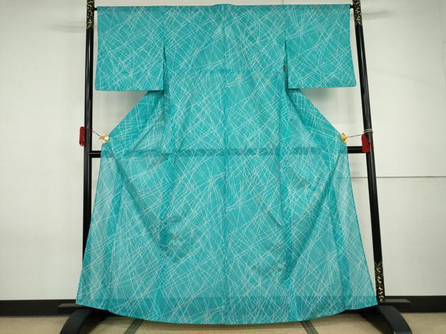 平和屋着物*夏物 小紋 絽 草木文 洗える着物 AABI9777cs