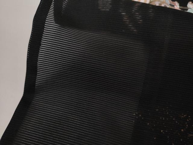平和屋着物*夏物 訪問着 絽 御所車人物風景文 黒地 金彩 洗える着物 AABI9780cs