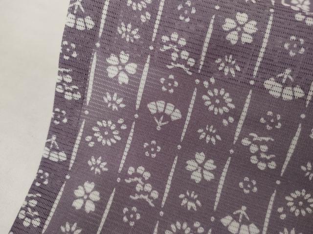 平和屋着物*夏物 小紋 絽 桜扇文 さんび謹製 洗える着物 AABI9796cs